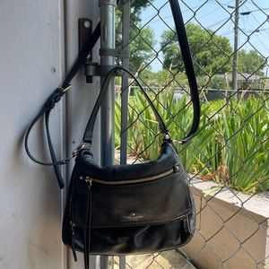 kate spade new york black leather purse/crossbody